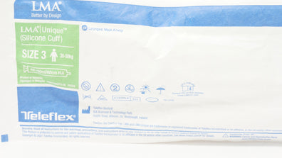 Teleflex 1FA030 LMA Unique Silicone Cuff Size 3 30-50kg Air<20ml/60cm H2O (x)